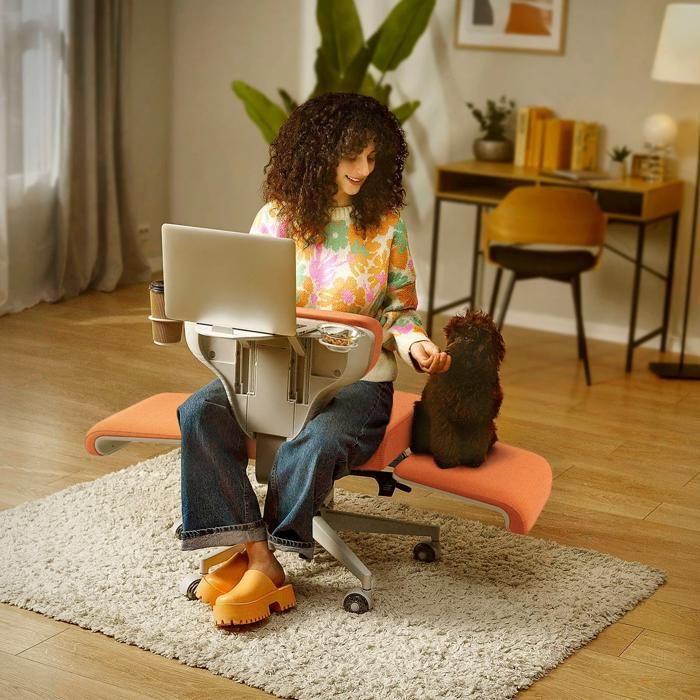 Chaise multi-positions - NEWTRAL - Freedom-X-PRO - Accoudoirs - Orange - Largeur 46 cm