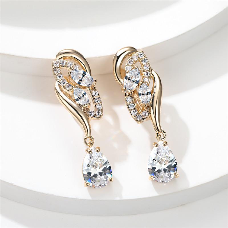 Серьги-капельки серебряного цвета с огранкой «капля воды», синий, белый, красный камень, серьги-капли с разноцветным камнем огранки «маркиза», серьги-кольца, предложение на годовщину, подарок