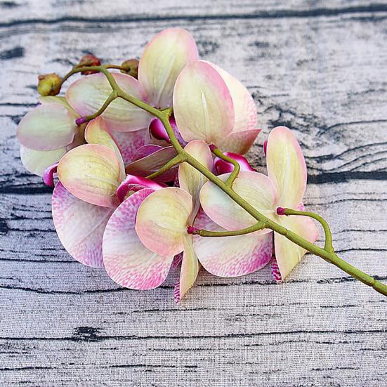 1 шт. 6 головок искусственная бабочка орхидея шелковый цветок домашний декор для свадебной вечеринки