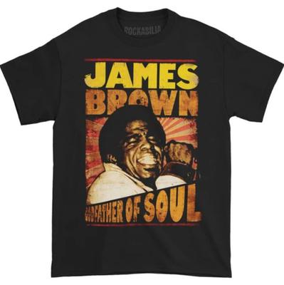 Godfather of Soul James Brown Singer Cotton Unisex Black Full Size T-shirt HT001