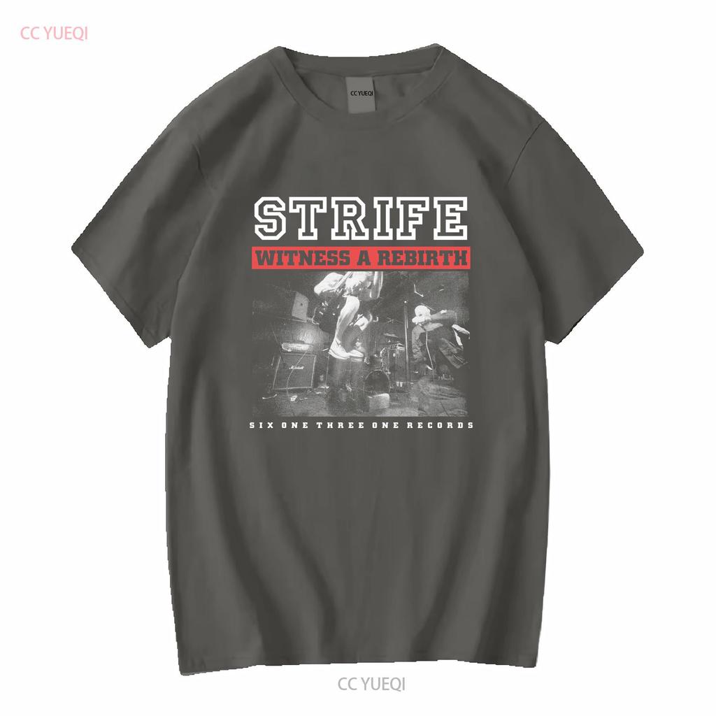 Винтажная футболка хардкор-группы Strife 2000-х годов с длинным или коротким рукавом, винтажная, стиранная, удобная, дизайнерская одежда, слегка повседневная