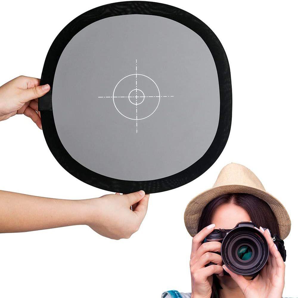 60x60cm Portable Double Face Camera Focus Board 18% Reflector Grey/White Balance Card Two Sides