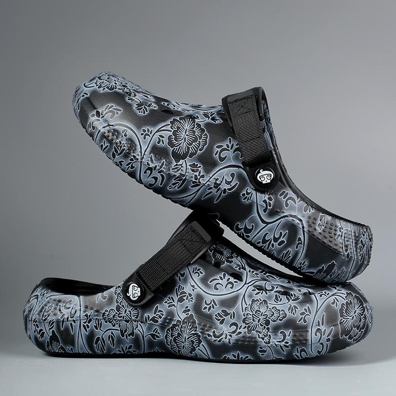 Модные мужские тапочки, уличные сандалии, пляжные клоги, удобные мягкие шлепанцы, комнатная обувь для воды, мужские уличные сандалии большого размера