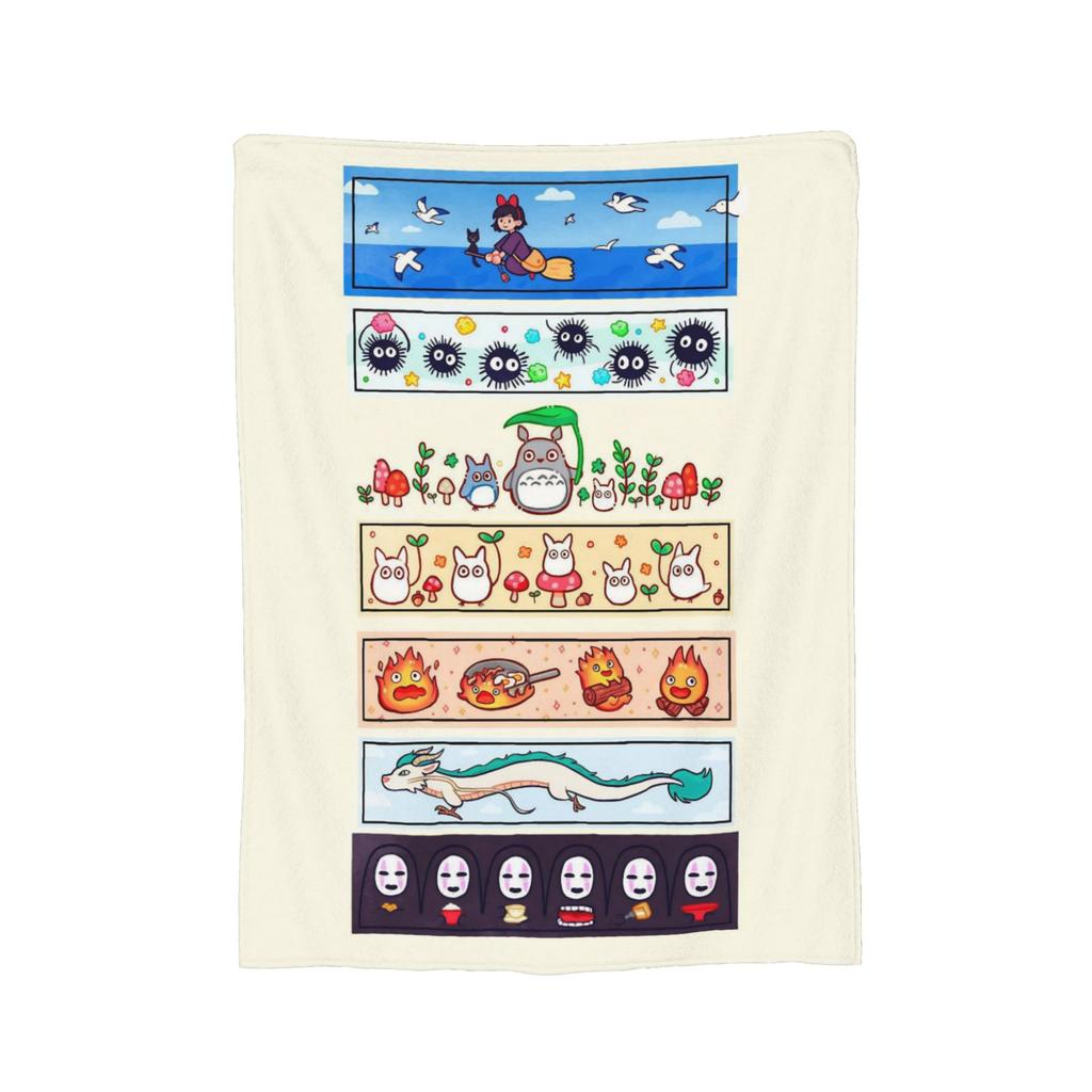 Susuwatari Soot Sprites M-Mononoked Fashion Blanket Flannel Autumn/Winter Aways Princessed Super Soft Throw Fashion Blanket for Bed Couch Q