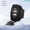 Waterproof Dual USB Car Charger with LED Indicator for 12-24V Car