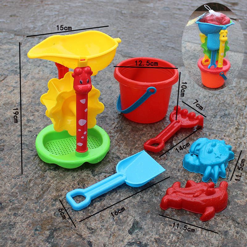 Популярный большой пластиковый пляжный игрушечный автомобиль песочные часы набор для детей - Идеально подходит для игр с песком и водой, купания и отдыха.