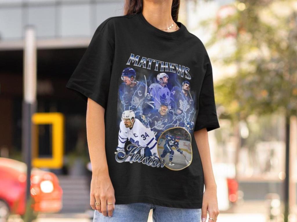 Auston Matthews Shirt Vintage 90s Toronto Maple Leafs NHL Hockey Design Retro Bootleg Gift Classic Graphic Tee Unisex T-Shirt Limited Edition