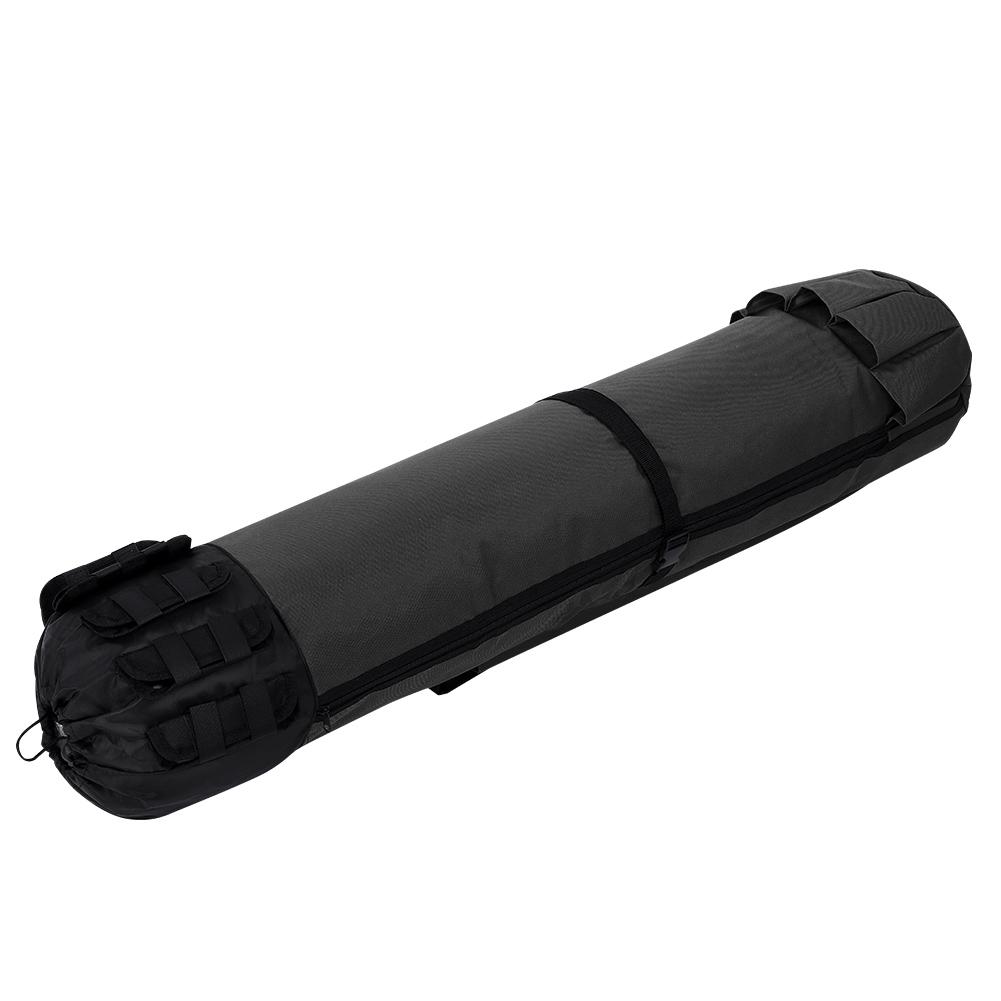 Outdoor Fishing Rod Pole Reel Lures Box Tackle Storage Bag Shoulder Strap (Black)