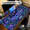 Dinosaur Theme Personalized Mouse Pad Custom Name Text Non Slip Desk Pad For Laptop Office Desktop