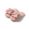 Bow Open Cotton Slippers Warm Fluffy Slippers Home Plush Slippers