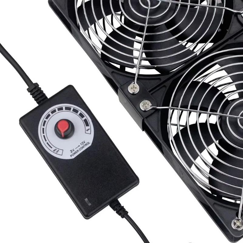 120mm USB Powered PC Router Fans With Speed Controller High Airflow Cooling Fan For Router Modem Receiver, Farm Cooling Fan