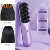 Портативная расческа для волос с подогревом, 3 регулируемых температуры, быстрый нагрев, беспроводная расческа для выпрямления волос, не повреждающая щетка для ухода за волосами, парикмахерский инструмент