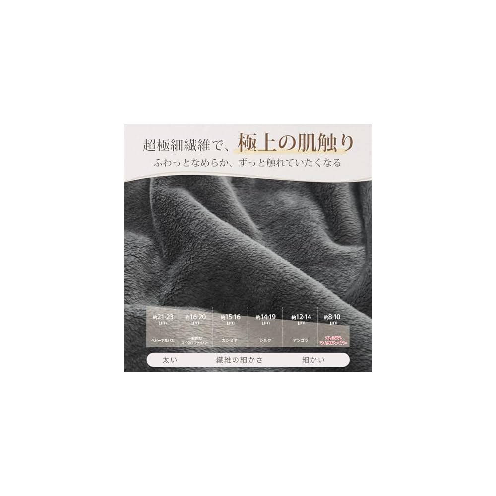 Kumori Queen/King Size Flannel Microfiber Blanket, 220 x 200 cm, Warm, Washable, Anti-Static, Dark