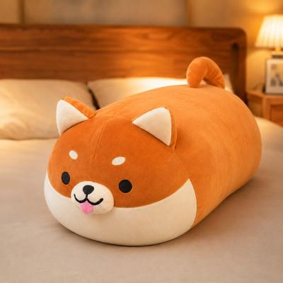 JEMA Dog Plush Hugging Pillow, Brown, Approx. 50 Cm