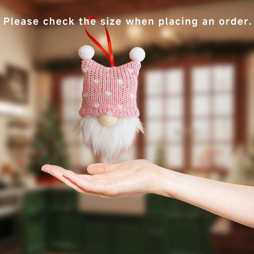Knitted Fabric Christmas Gnome Ornament Nordic Style Xmas Tree Hanging Home Decor