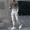 Spring Men's Tracksuits Fashion T-shirt Long Sleeve Top+Trousers 2 Piece Sets Print Sportswear Loose Outfits Oversized Pullover
