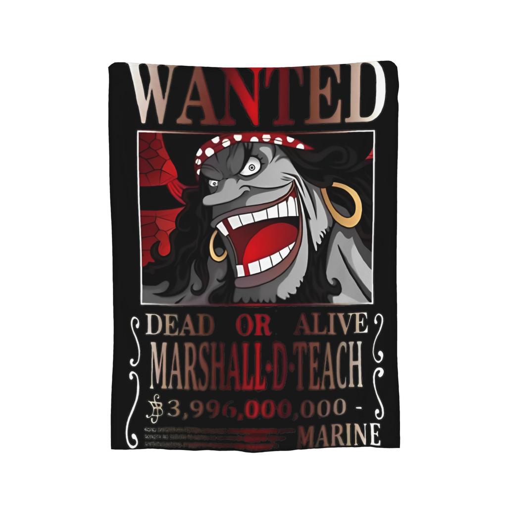 Usopp Jolly Roger Velvet Throw Blanket Luffy Anime Blanket for Home Office Super Warm Bedding Throws,