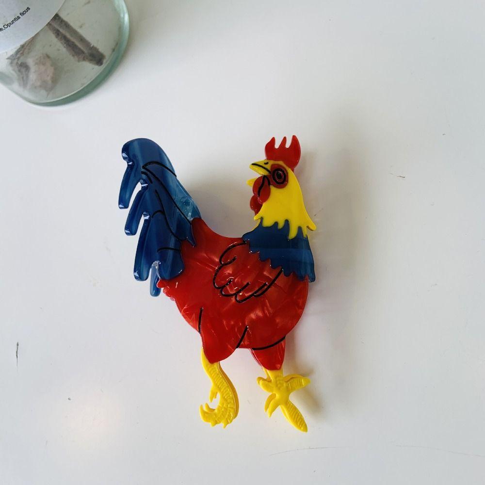 Large Acetate Animal Hair Claw Shark Clip Acetic Acid Hairpin Creative Rooster Hair Clip  Travel
