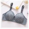 Women's Plus Size Striped Underwear Comfortable Luxury Lingerie Without Steel Rims Thin Bra Soft and Comfortable