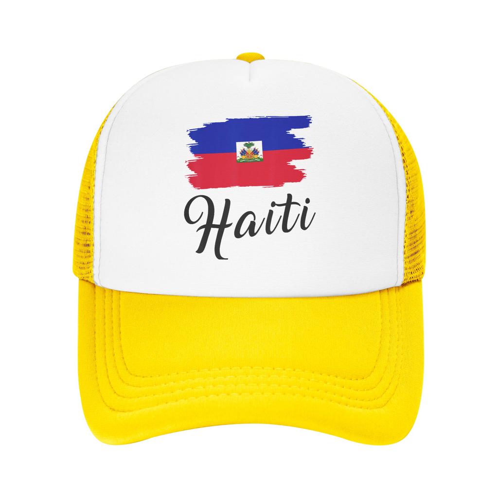 Haiti Flag Haitian Mesh Baseball Caps Adult HipHop Sun Hats Hats Breathable Summer Trucker Hat