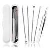 Stainless Steel Acne Needle Set: Blackhead Remover Tweezers & Squeezing Tools for Beauty Salon