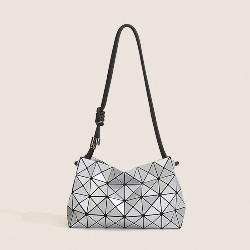 Summer Fashion Simple Shoulder Women's Bag Trend Rhombus Geometric Folding Bag Crossbody Underarm Bag