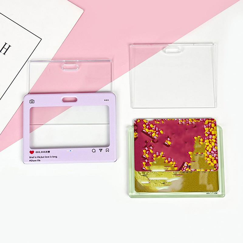 Dialog Box Transparent Card Cover Student Cartoon Slider Card Pack Game Card ID Campus Access Card Card Set Pendant Anti-lost Card Holder