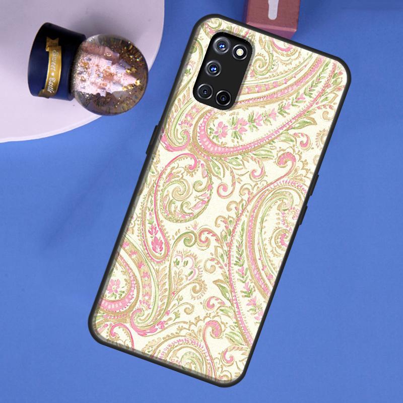 Чехол с цветочным узором пейсли для Oppo A60 A40 A80 A16 A76 A96 A91 A15 A17 A74 A94 A54 A57S A18 A38 A58 A78 A98