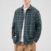Z974 Retro Japanese Men's Loose Plaid Shirt - Spring/Summer Casual Work Jacket
