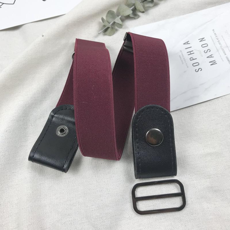 Невидимый ленивый пояс женский эластичный джинсовый ремень простой высокая плотность тянется как растягивающаяся пряжка бесплатно