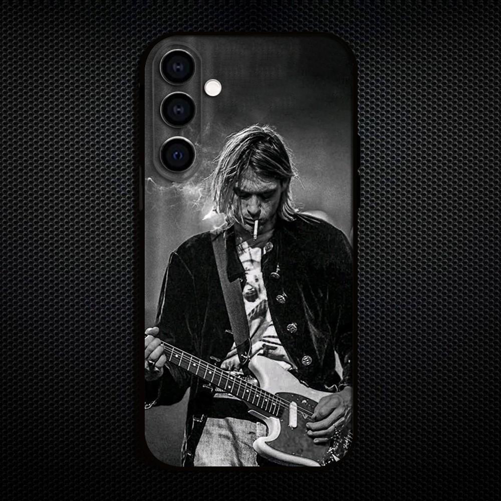 K-Kurt C-Cobain Rock  Phone Case For Samsung Galaxy A73/A72/A71/A70/A53/A52/A51/Others Soft Black Shell