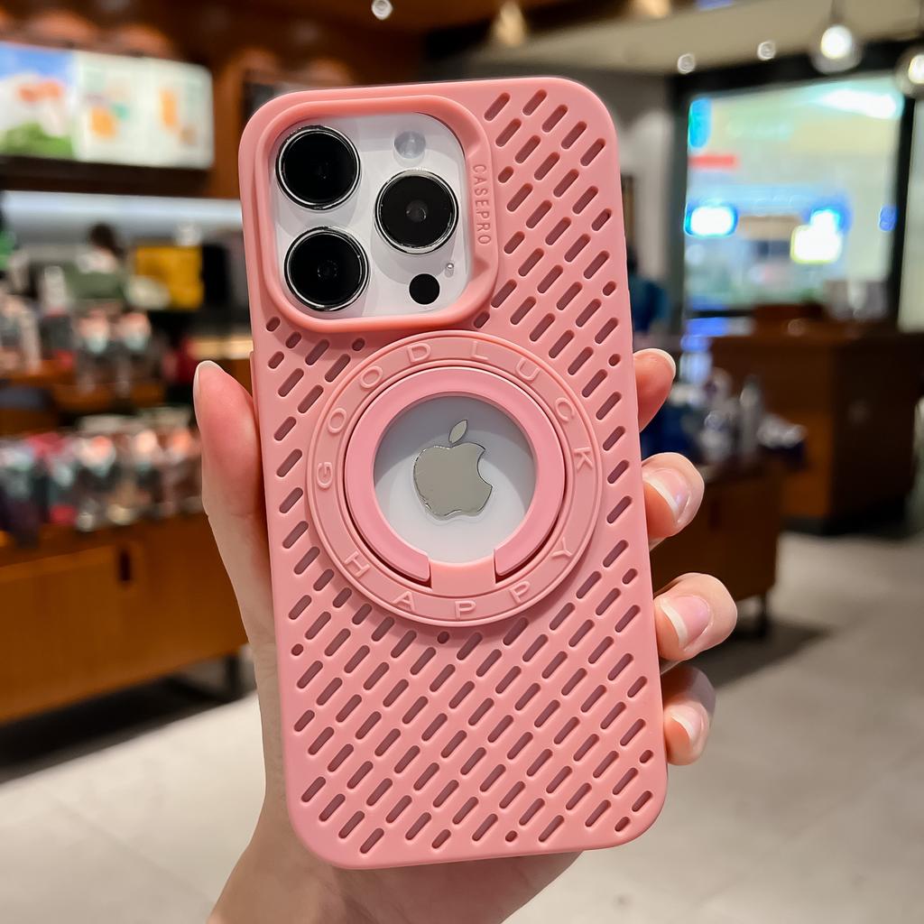 Чехол для телефона Mesh Heat Disipation подходит для iPhone16pro, защитного чехла Invisible Stand 13max Shell и программного обеспечения Apple 15