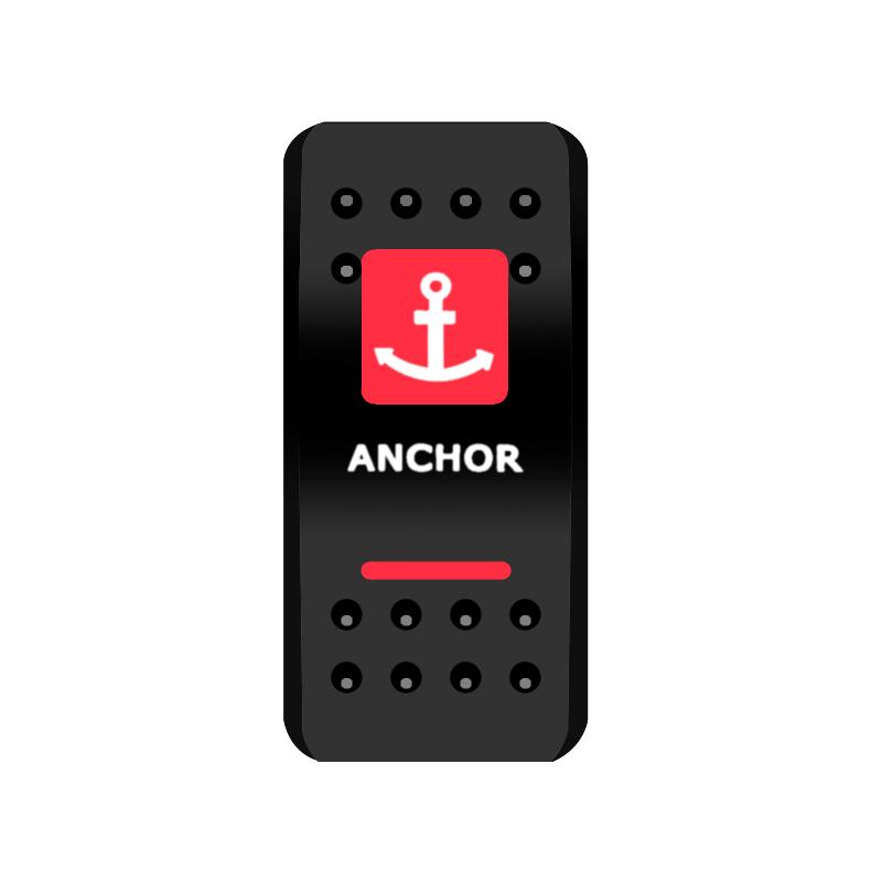 12V 24V Car Boat LED Button Switches Dual RED Lights 5P SPST Waterproof Rocker Switches for ARB Marine RV 4×4 Caravan