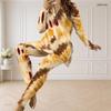 Women Plus Size Printed Two Piece Set Half Zip Neck Long Sleeve Top And Fitted Long Pants