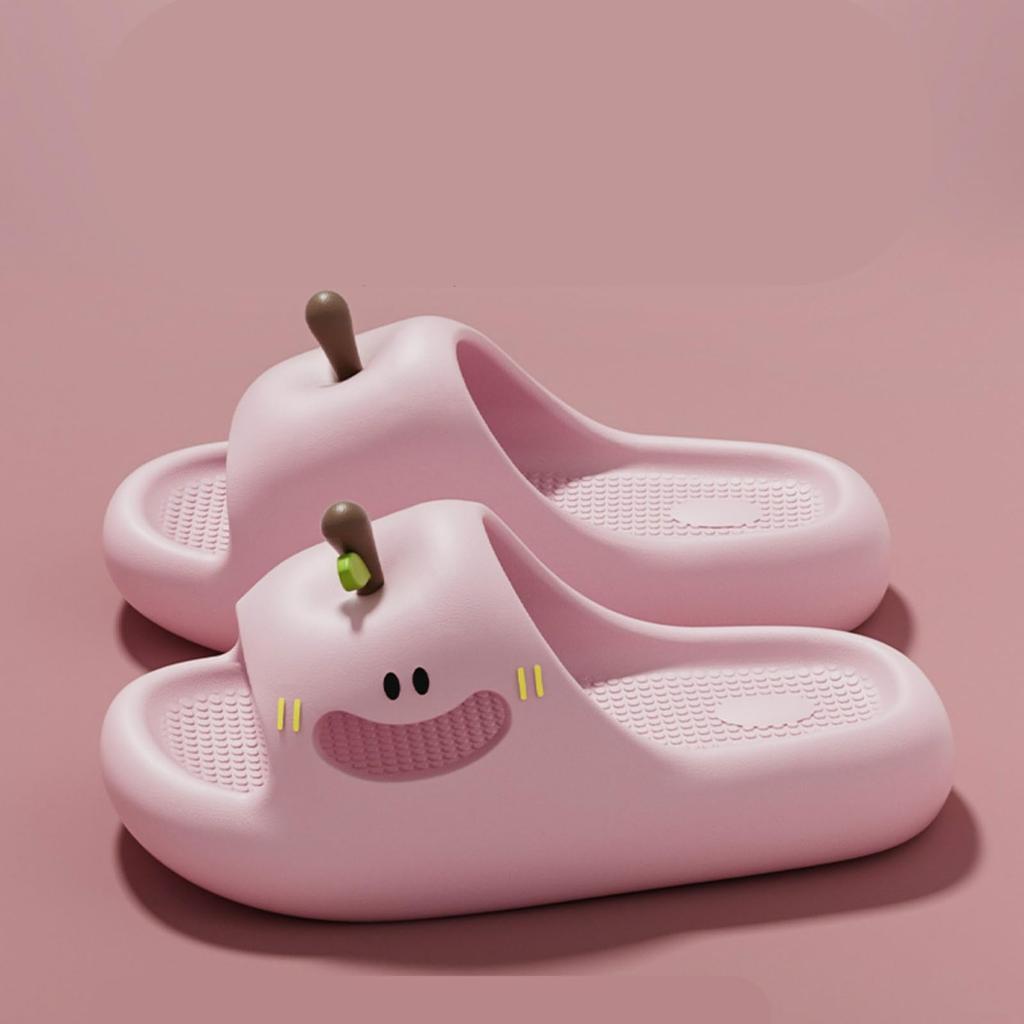 Шлепанцы на толстой подошве с улыбающимся лицом, женские шлепанцы, EVA, увеличение высоты на 1,4 дюйма, комнатные тапочки для душа, уличные дорожные пляжные сандалии