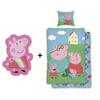 Duvet Cover Set - Peppa Pig - 140 X 200 Cm - 100% Cotton - Cushion 35 X 27 Cm - Washable