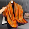 Print Satin Silk Square Scarf Hijab Women Bandana 90CM Headscarves Neckerchief Ladies Muffler Shawl Wrap Foulard Headband