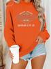 Women's Casual Long-Sleeve Round Neck BROOKLYN Print Sweatshirt Hoodie