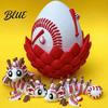 Ball Dragon Collectible 3D Printed Egg Ornament Toy with Figurine Inside Sports Inspired Fidget Toy Stress Relief Statue for Kids Adults Home Office