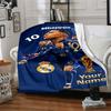 Mbappé Customize Text Blanket Multi-purpose Personalized Blanket Warmthful Decor for Couch Sofa Home Decor Nap Four Seasons Multipurpose
