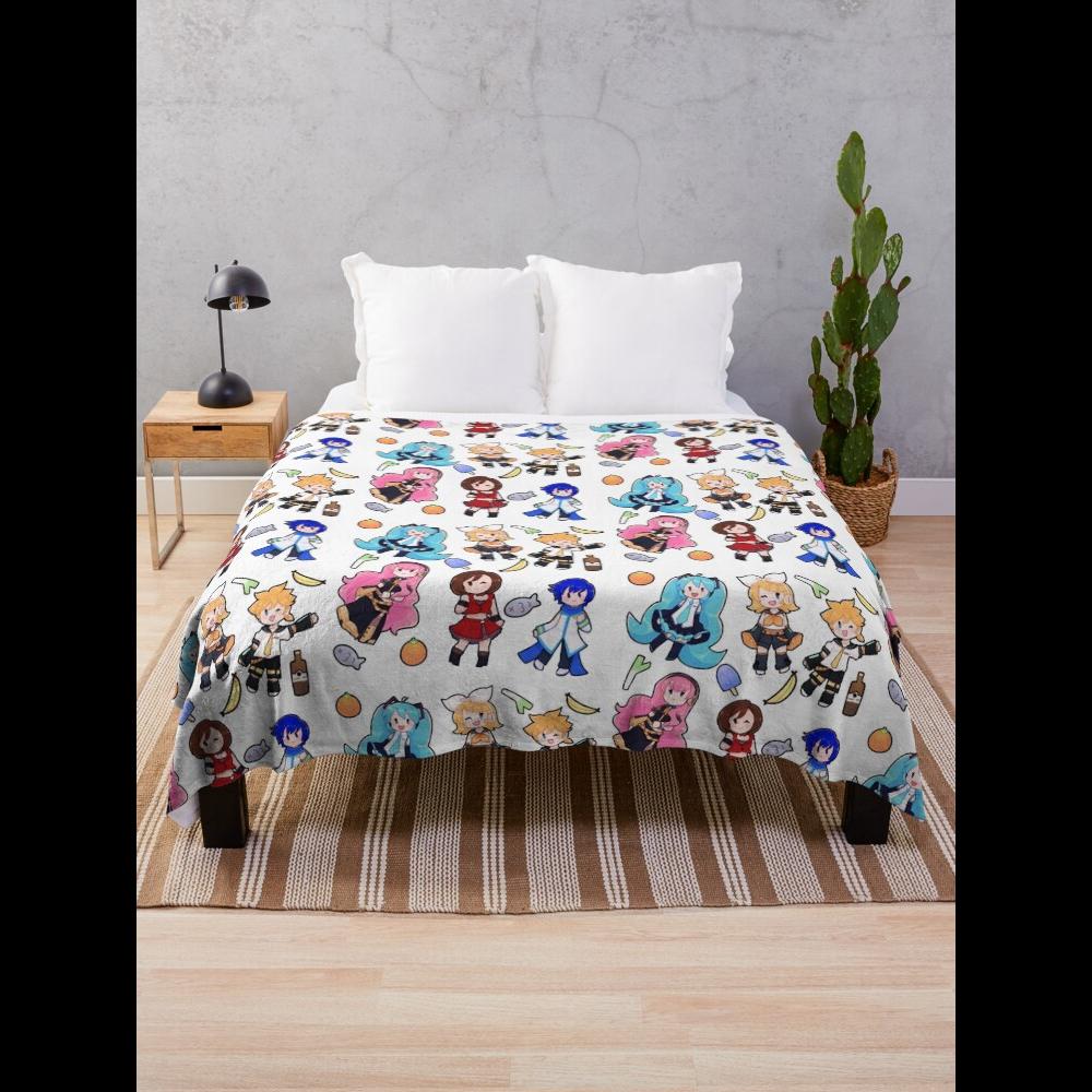 Vocaloid Chibi Chaos Throw Blanket Soft Cozy Plush for Home Comfort and Style