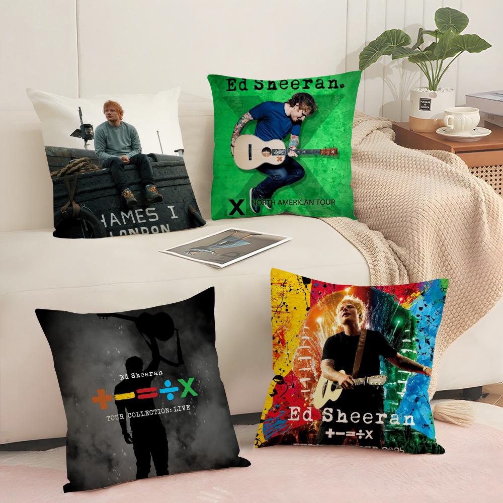 Cute EEdS SSheeranS Cushion Cover Breathable Linen Pillow Cover SkinFriendly Home Decor Pillowcase with Hidden Zipper