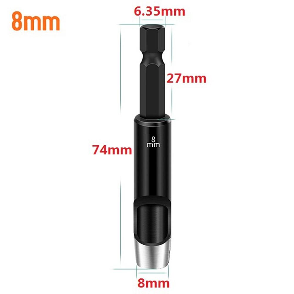 1/5 шт. Кожевенное ремесло Полые пробойники Отверстия Шестигранный хвостовик Адаптер Полый пробойник Для дрели Картон Кожаный ремень Пробивка кожи