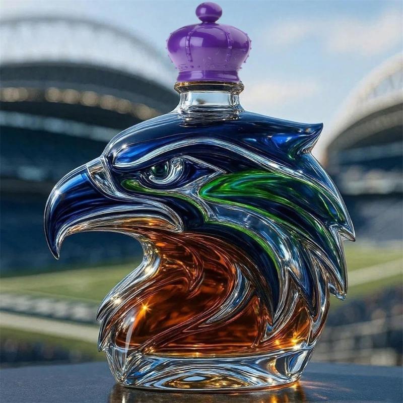 Многофункциональный диспенсер для напитков из хрустального стекла ручной работы, выполненный в форме художественного морского конька, идеально подходит для домашнего декора и пабов.