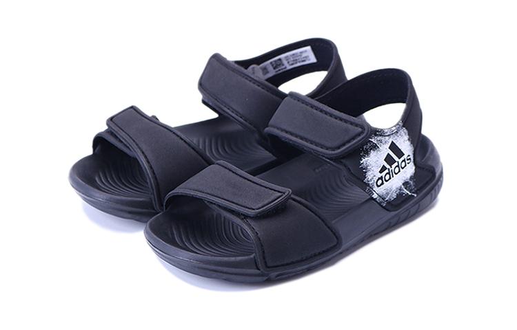 adidas Сандалии Altaswim C из синтетической кожи, нескользящие, износостойкие, черные, для детей 3-7 лет, BA9288