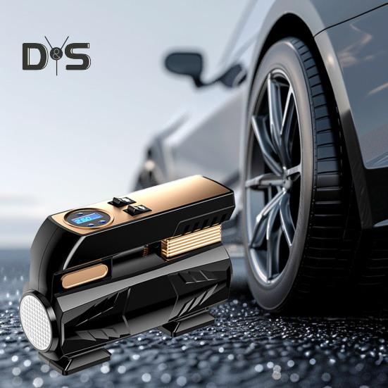 Накачка автомобильных шин Портативный воздушный компрессор 4 режима Регулируемый малошумный цифровой манометр для шин Электрический велосипедный насос со светодиодной подсветкой