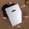 4-Sided Cake Scraper Irregular Teeth Buttercream Spatula Kitchen Baking Tools Cake Spatula  Bakers