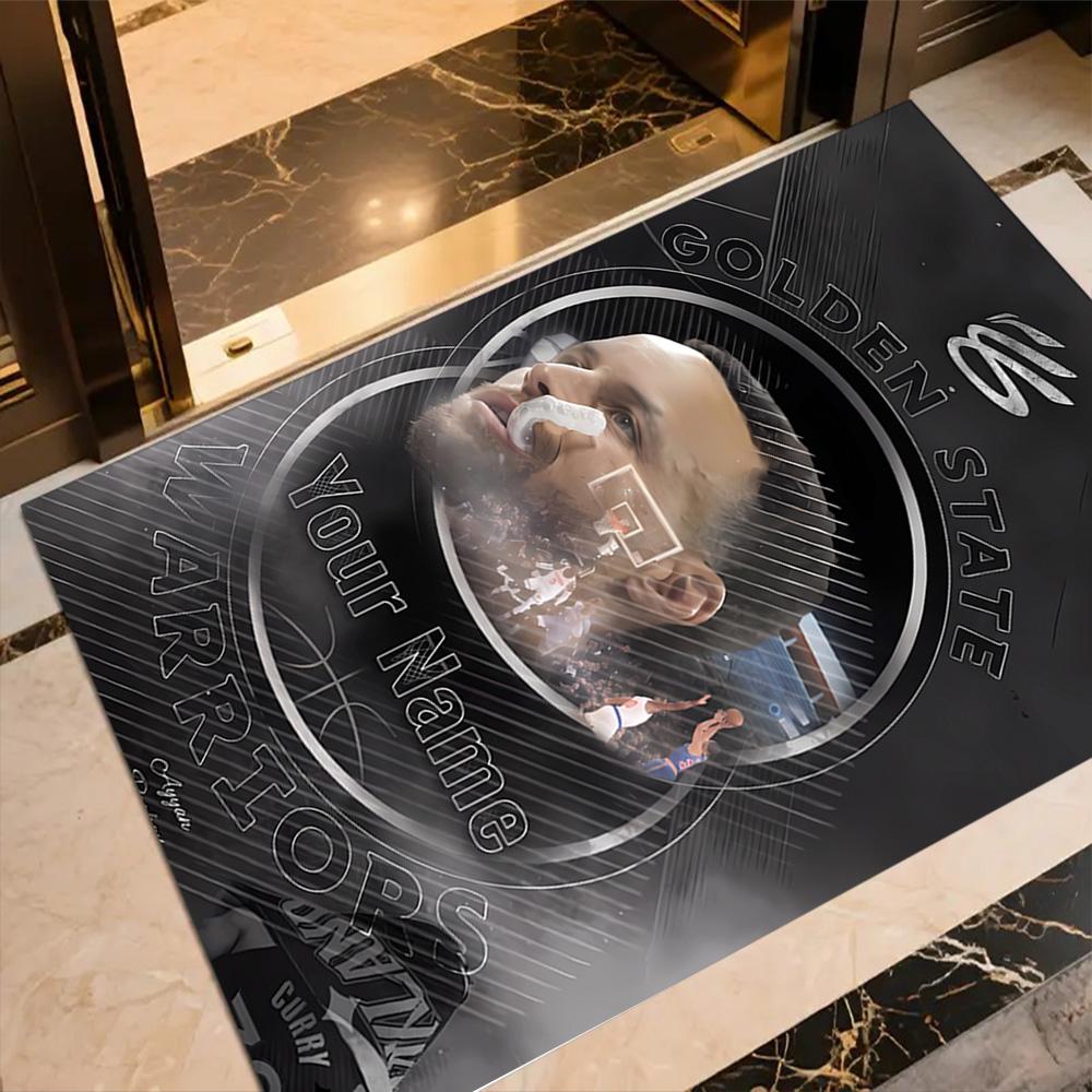 Golden State Warriors Curry Dynasty Customized Name Carpet Suitable for Outdoor Game Room Bedrooms Foyer Anti-slip Rug Office home decor