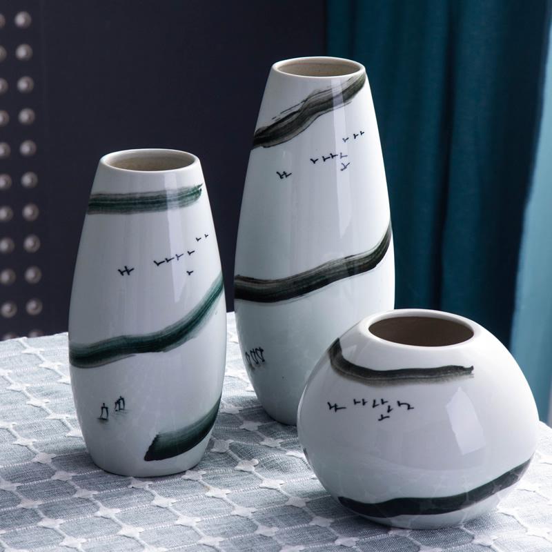 Современная китайская керамическая ваза для сухих цветов – Креативное украшение для дома