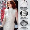 Glitter Rhinestone Neck Tie, Long Crystal Skinny Scarf for Women
